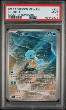 Pokemon Squirtle 170/165 S&V 151 Illustration Rare 170 MINT PSA 9 - Image 1