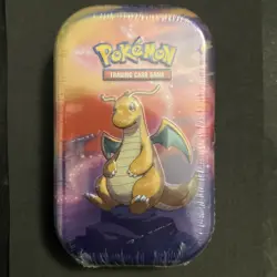 Pokemon Dragonite Kanto Power Mini Tin – 2 Booster Packs + Coin – Factory Sealed - Image 1