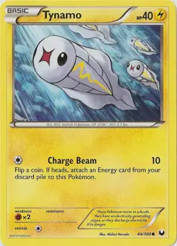 Pokemon - Tynamo - 44/108 - Common - BW - Dark Explorers - NM - Image 1