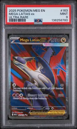 2025 POKEMON MEG EN-MEGA EVOLUTION ULTRA RARE #163 MEGA LATIAS EX PSA 9 - Image 1