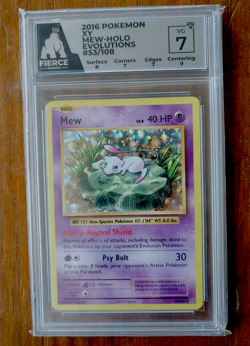 Pokemon Mew 2016 XY Evolutions Holo 53/108 Graded 7 - Image 1