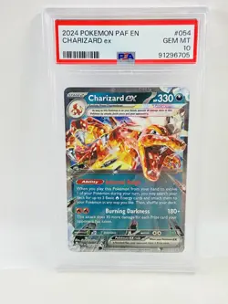 2024 Pokemon PAF EN Charizard ex #054 PSA 10 - Image 1