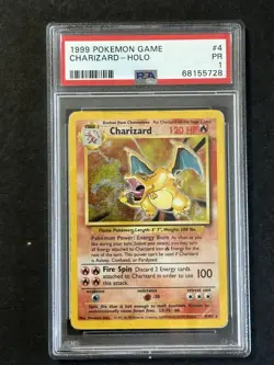 1999 Pokemon Game #4 Charizard Holo PSA 1 PR - Image 1