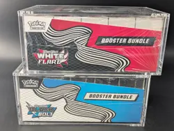 2x Pokemon SV10.5 Black Bolt White Flare Sealed Booster Bundle Display W/Acrylic - Image 4
