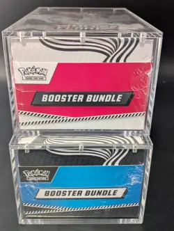 2x Pokemon SV10.5 Black Bolt White Flare Sealed Booster Bundle Display W/Acrylic - Image 5