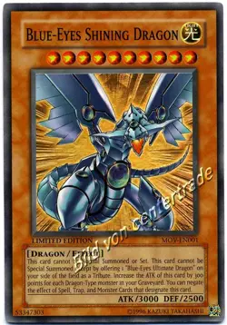 YU GI OH BLUE-EYES SHINING DRAGON SCHIMMERNDER BLAUAUGIGER DRACHE MOVIE EN001 - Image 1