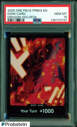 2025 One Piece PRB02 EN Don!! Card Dragon Holo Foil PSA 10 GEM MINT - Image 1
