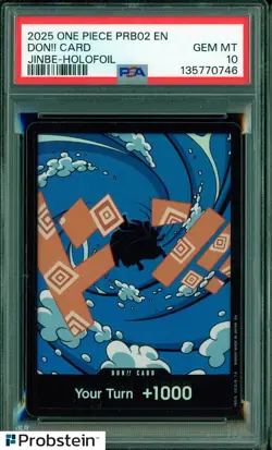 2025 One Piece PRB02 EN Don!! Card Jinbe Holo Foil PSA 10 GEM MINT - Image 1