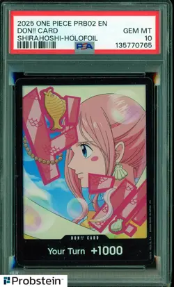 2025 One Piece PRB02 EN Don!! Card Shirahoshi Holo Foil PSA 10 GEM MINT - Image 1