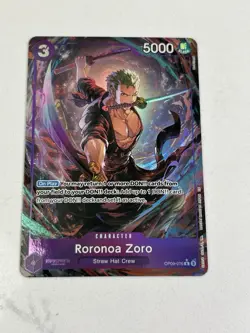 Bandai Roronoa Zoro OP09-076 Vol 2 Rare Foil 5000 One Piece Alt Art PRB-02 - Image 1