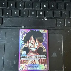 Monkey D Luffy RARE LEADER FOIL ALTERNATIVE ALT ART OP05-060 ONE PIECE TCG NM - Image 1
