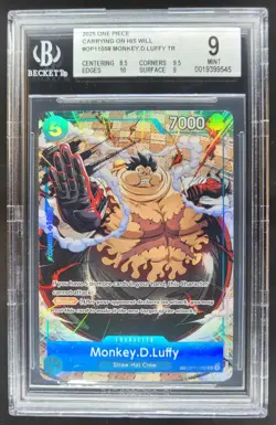 2025 One Piece Monkey D. Luffy Carrying on His Will OP11-058 BGS 9 DD5 - Image 1
