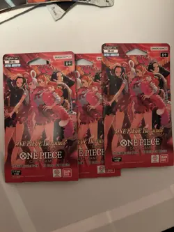 One Piece TCG Heroines Edition EB-03 English Sleeved Booster Pack - Lot of 3 New - Image 1