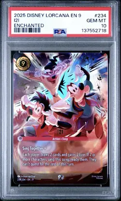 2025 DISNEY LORCANA EN 9-FABLED ENCHANTED #234 I2I PSA 10 - Image 1