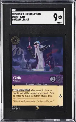 2023 DISNEY LORCANA PROMO LORCANA LEAGUE #10/P1 YZMA SGC 9 - Image 1