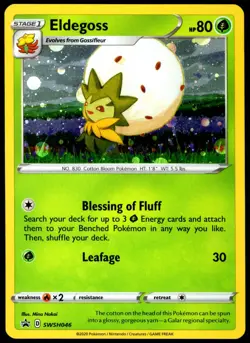 Pokemon TCG Eldegoss SWSH046 2020 Sword & Shield Black Star Promo Card - LP - Image 1