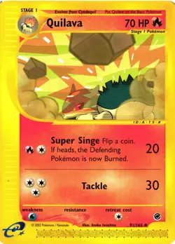 Pokemon TCG Quilava Expedition Card 91/165 E-Series Regular Uncommon LP - Image 1