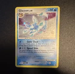 Pokemon Glaceon 5/100 Majestic Dawn Rare Holo Stage 1 Card 2008 (played) - Image 1
