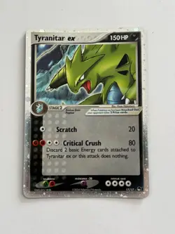 Pokemon Tyranitar ex Holo Rare Card 17/17 Stage 2 EX Team Rocket Returns MP - Image 1