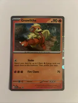 Growlithe (Cosmos Holo) Paldea Evolved SVP 024 Pokemon Card NM - Image 1