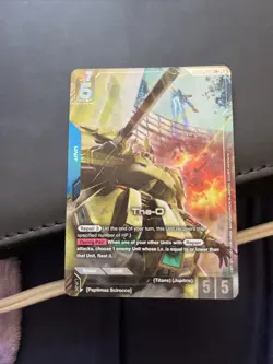 The-O GD03-002 LR+ Alt Art Steel Requiem Gundam TCG Card Game CCG English - Image 1