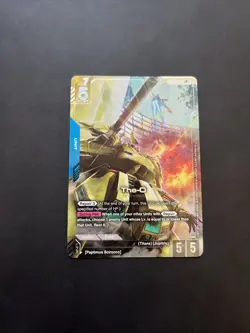 The-O GD03-002 LR+ Alt Art Steel Requiem Gundam TCG Card Game CCG English - Image 2