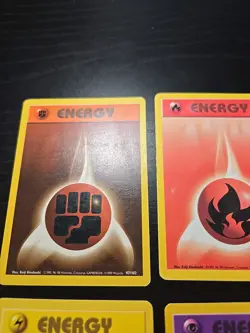 LP/MP Pokemon Base Set Complete Energy Card Lightning Fire Water Psychic 101/102 - Image 3