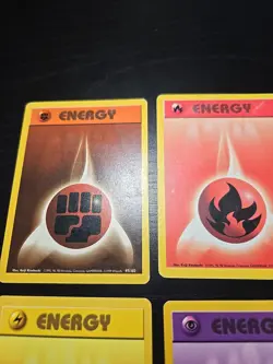 LP/MP Pokemon Base Set Complete Energy Card Lightning Fire Water Psychic 101/102 - Image 4