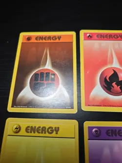 LP/MP Pokemon Base Set Complete Energy Card Lightning Fire Water Psychic 101/102 - Image 5