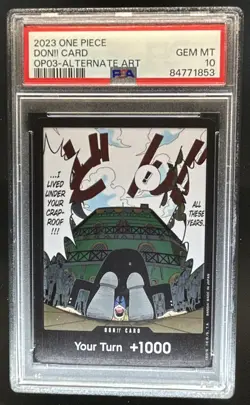 2023 One Piece Pillars of Strength OP03 Don!! Card Alternate Art NNO PSA 10 - Image 1