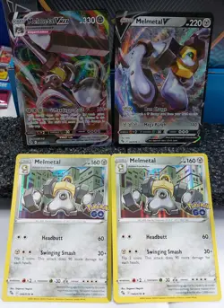 Melmetal VMAX 048/078 & VRule Collection With 047/078 & 2 Base Pokemon Go Cards - Image 1