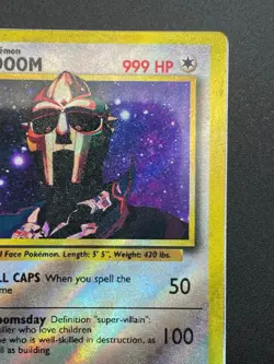 Rare POKEMON Basic MF DOOM Custom Made Card - Image 5