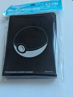 SEALED 64 SLEEVES - Pokemon Center Exclusive Card Sleeves Black Pokeball 64Pcs. - Image 3