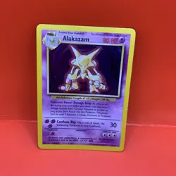 Pokemon Alakazam TCG Base Set 2 Holo Unlimited Card 1/130 Holo LP - Image 1