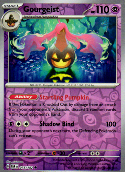 Gourgeist 78/182 SV-Paradox Rift Uncommon Reverse Holo Pokemon Card TCG - Image 1