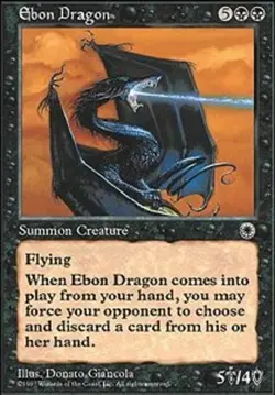 [1x] Ebon Dragon Slight Play, English Portal MTG Magic - Image 1