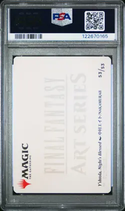 2025 MTG FINAL FANTASY ART SER GOLD STAMPED #53 Y'SHTOLA, NIGHT'S BLESSED PSA 10 - Image 2