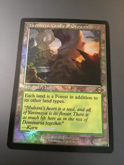 MTG Modern Horizons 2 #411 Retro Frame Foil Yavimaya, Cradle of Growth NM - Image 1