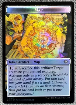 MTG Map Gnome Soldier / Skelton Pirate Foil The Lost Caverns of Ixalan LCI Token - Image 1