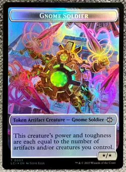 MTG Map Gnome Soldier / Skelton Pirate Foil The Lost Caverns of Ixalan LCI Token - Image 2