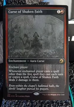 Curse of Shaken Faith 134 Foil Showcase Innistrad: Double Feature MTG - Image 1