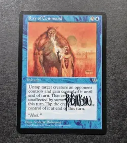 UNPLAYED SIGNED Ray of Command Magic MTG Mirage ANDREW ROBINSON DH CUBE VINTAGE - Image 1