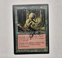 UNPLAYED SIGNED Magic MTG Lichenthrope VISIONS NM BOB EGGLETON GODZILLA EDH VTG - Image 1