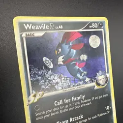 Pokemon TCG Weavile Platinum Holo Card 17/127 - Image 3