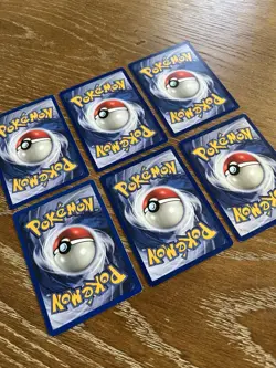 Full Set of 6 Base Energy Vintage TCG Pokemon Cards - Image 4