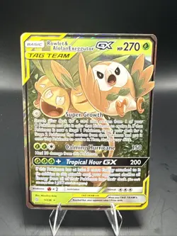 Pokemon Rowlet & Alolan Exeggutor GX 1/236 Sm-Unified Minds Holo Tag Team A - Image 1