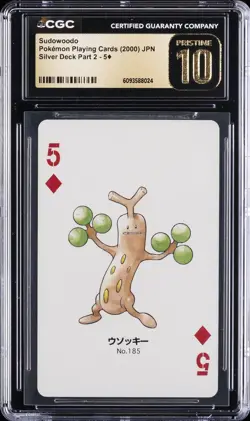2000 POKEMON PLAYING CARDS JPN SILVER DECK PART 2 - 5 SUDOWOODO CGC 10 PERFECT - Image 1