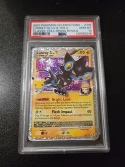 2021 POKEMON CELEBRATIONS CLASSIC COLL #109 LUXRAY GL LV.X-HOLO PSA 10 - Image 1