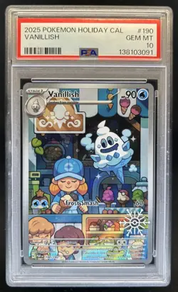 2023 Pokemon SV Paradox Rift Vanillish Illustration Rare #190/182 PSA 10 - Image 1