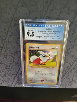 GEM MINT Pokemon: Delibird No. 225 Holo Rare Awakened Legends 2001 - CGC - E99 - Image 4